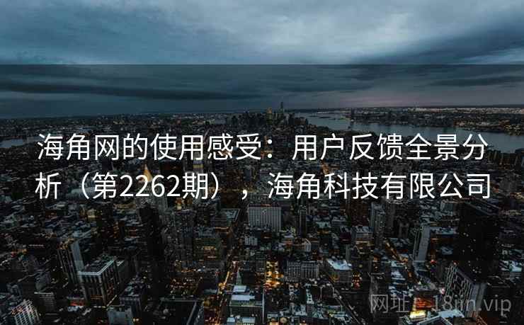 海角网的使用感受：用户反馈全景分析（第2262期），海角科技有限公司