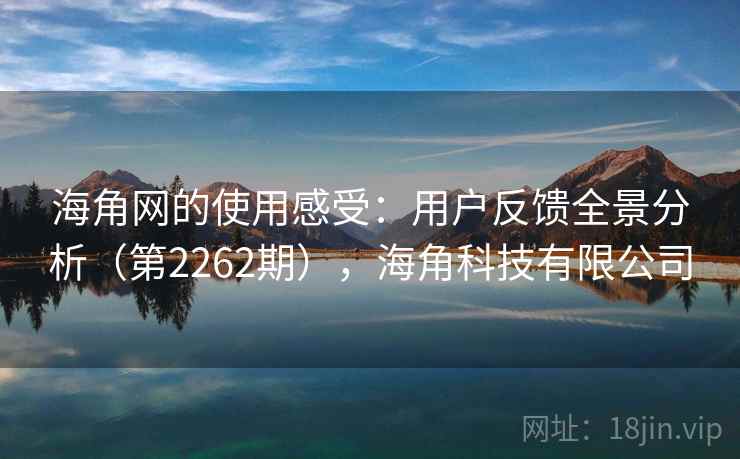 海角网的使用感受：用户反馈全景分析（第2262期），海角科技有限公司