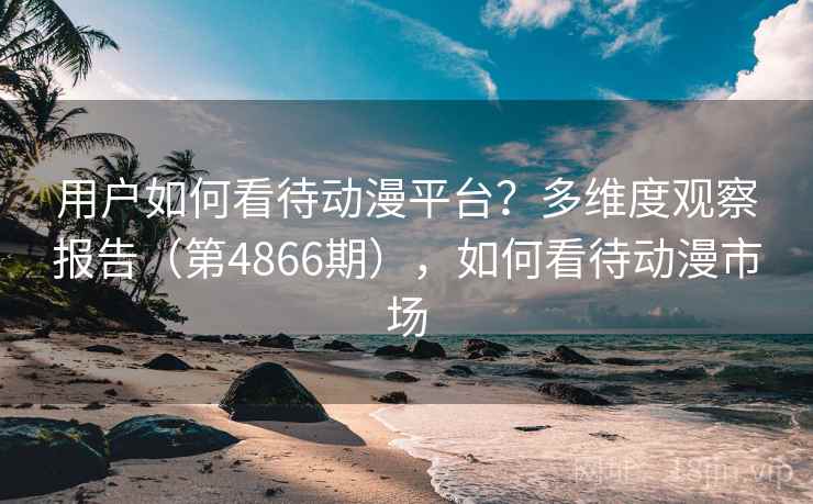 用户如何看待动漫平台？多维度观察报告（第4866期），如何看待动漫市场