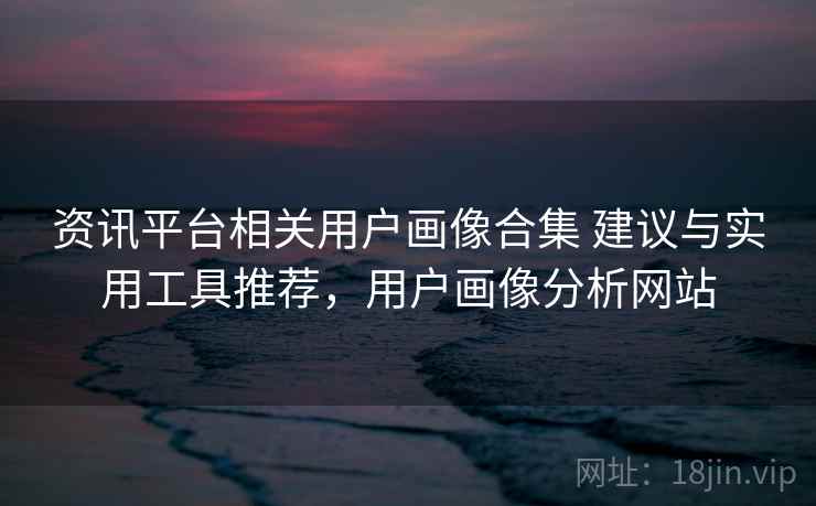 资讯平台相关用户画像合集 建议与实用工具推荐，用户画像分析网站
