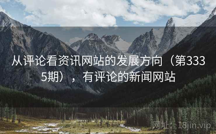 从评论看资讯网站的发展方向（第3335期），有评论的新闻网站
