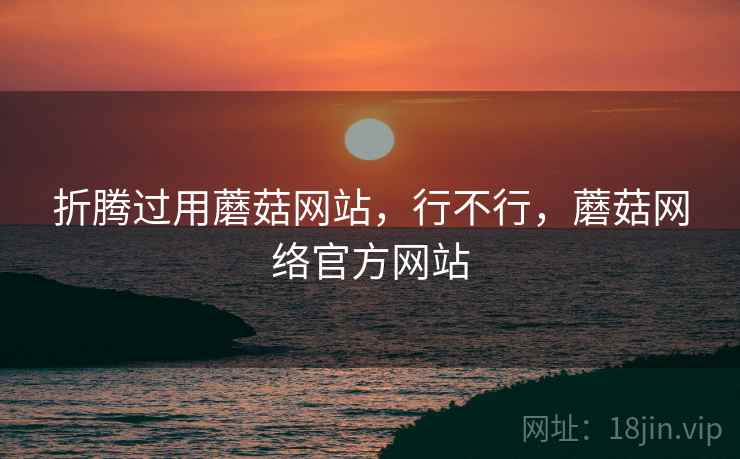 折腾过用蘑菇网站，行不行，蘑菇网络官方网站