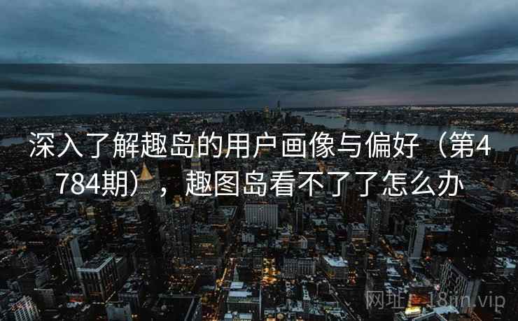 深入了解趣岛的用户画像与偏好（第4784期），趣图岛看不了了怎么办