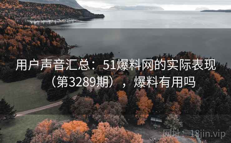 用户声音汇总：51爆料网的实际表现（第3289期），爆料有用吗
