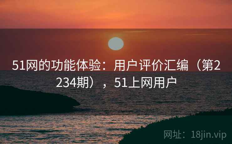 51网的功能体验：用户评价汇编（第2234期），51上网用户